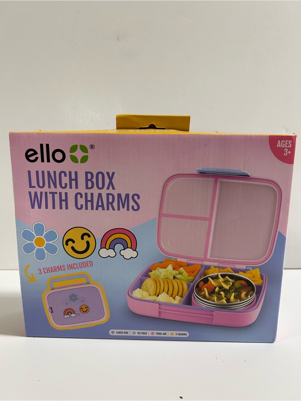 New! Ello Kids Insulated Bento Lunch Box in Pink/Purple